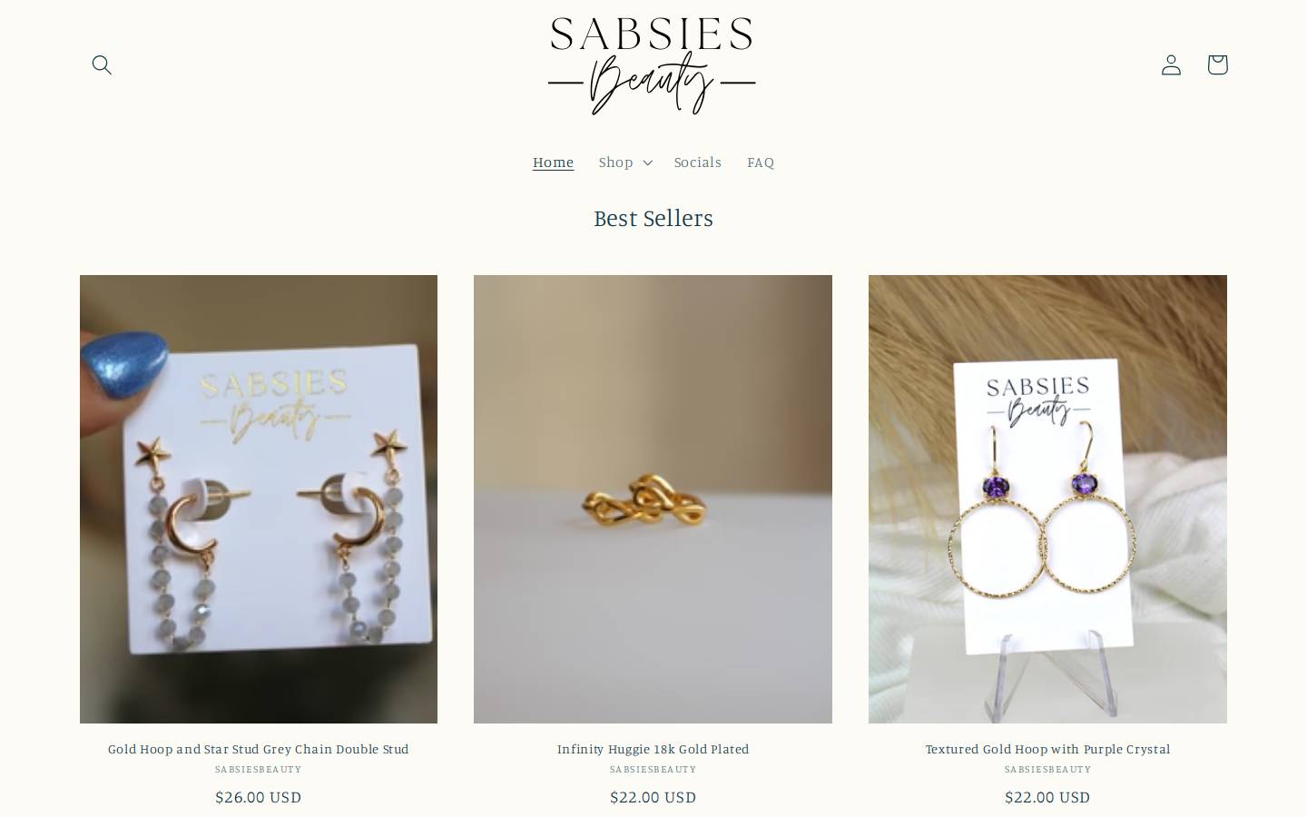 sabsiesbeauty.com homepage screenshot