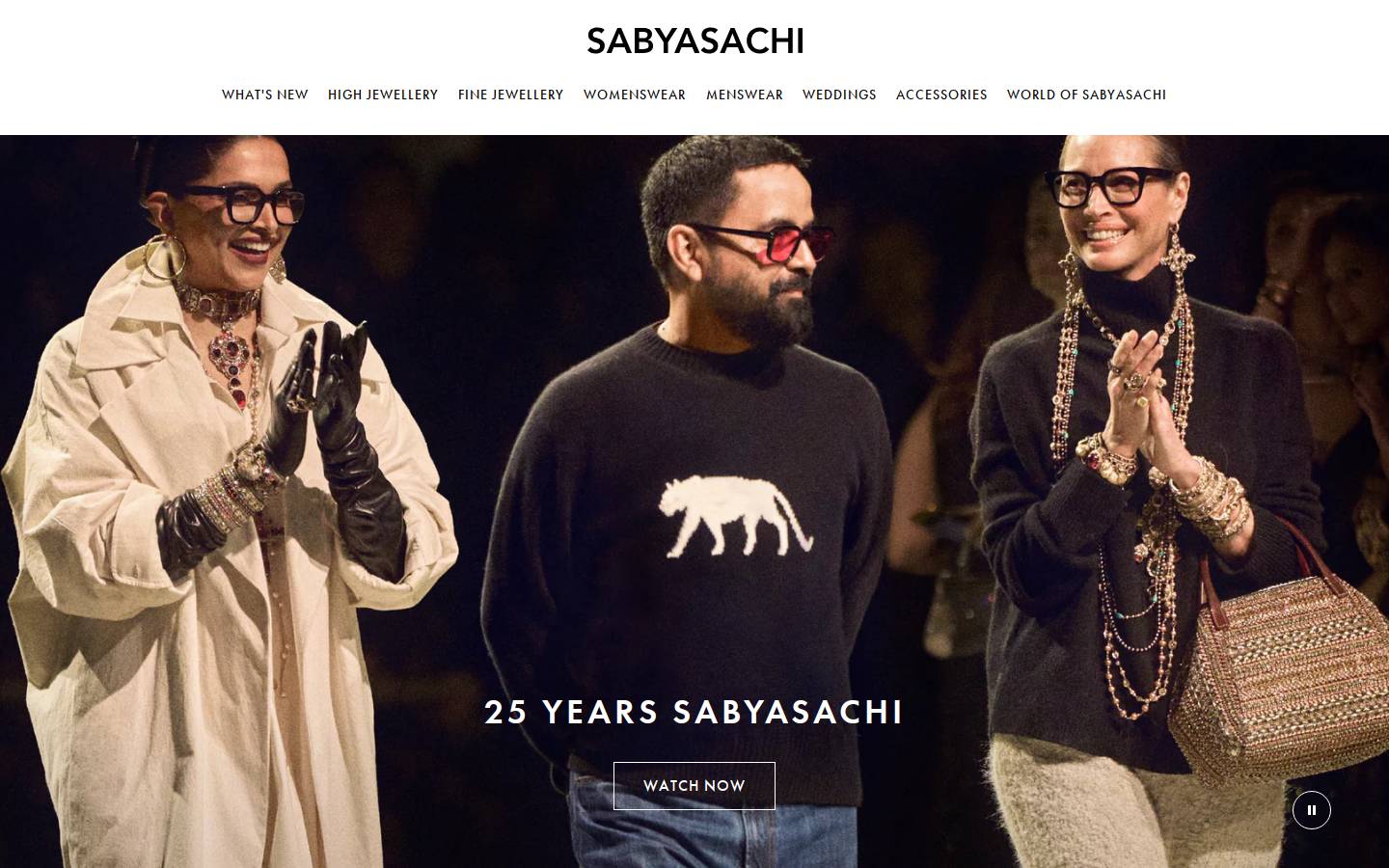 sabyasachi.com homepage screenshot