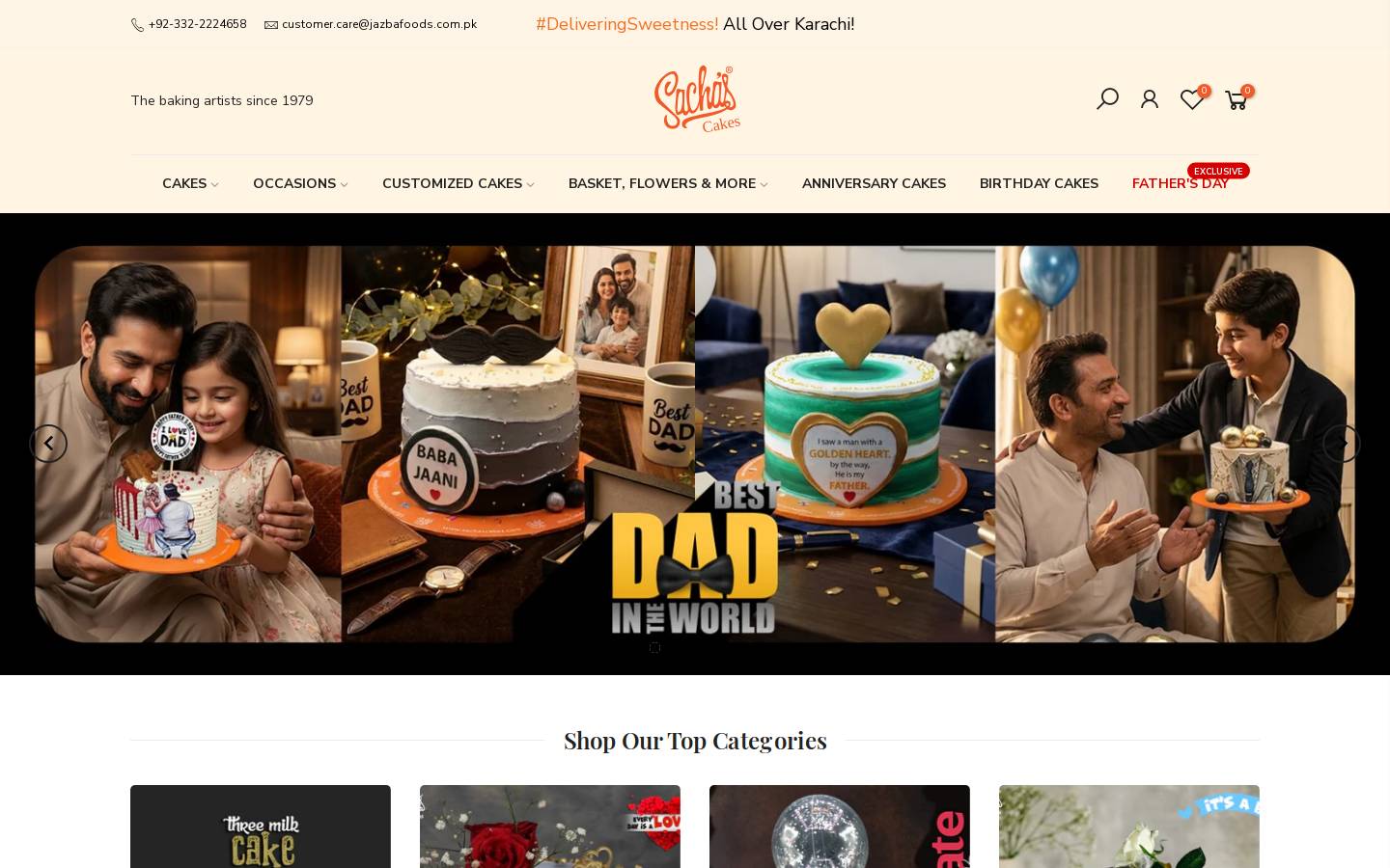 sachascakes.com homepage screenshot