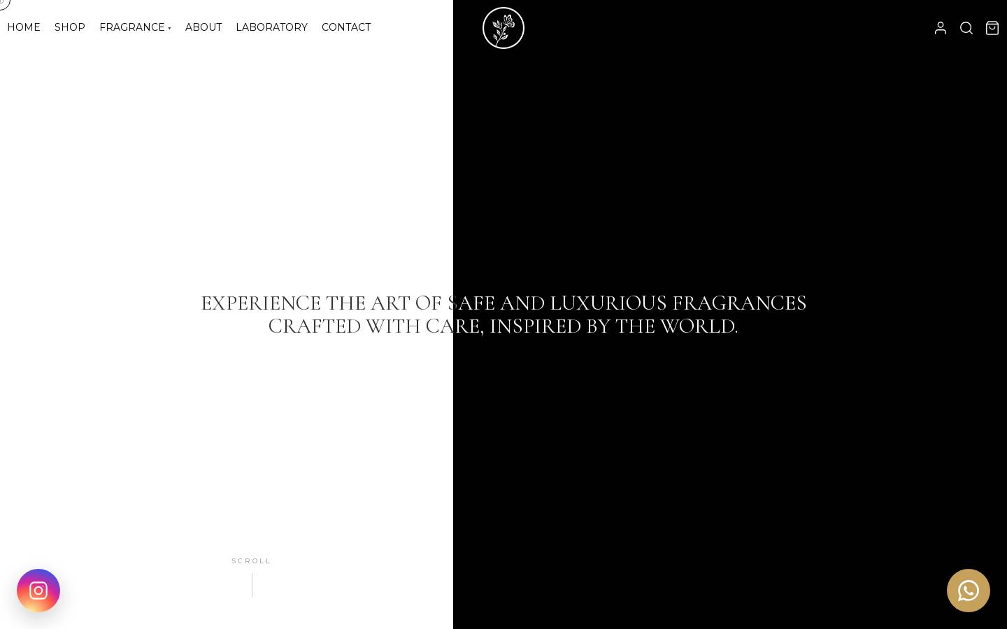 sacheeperfumery.com homepage screenshot