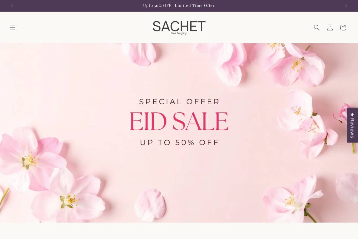 sachetcare.com homepage screenshot