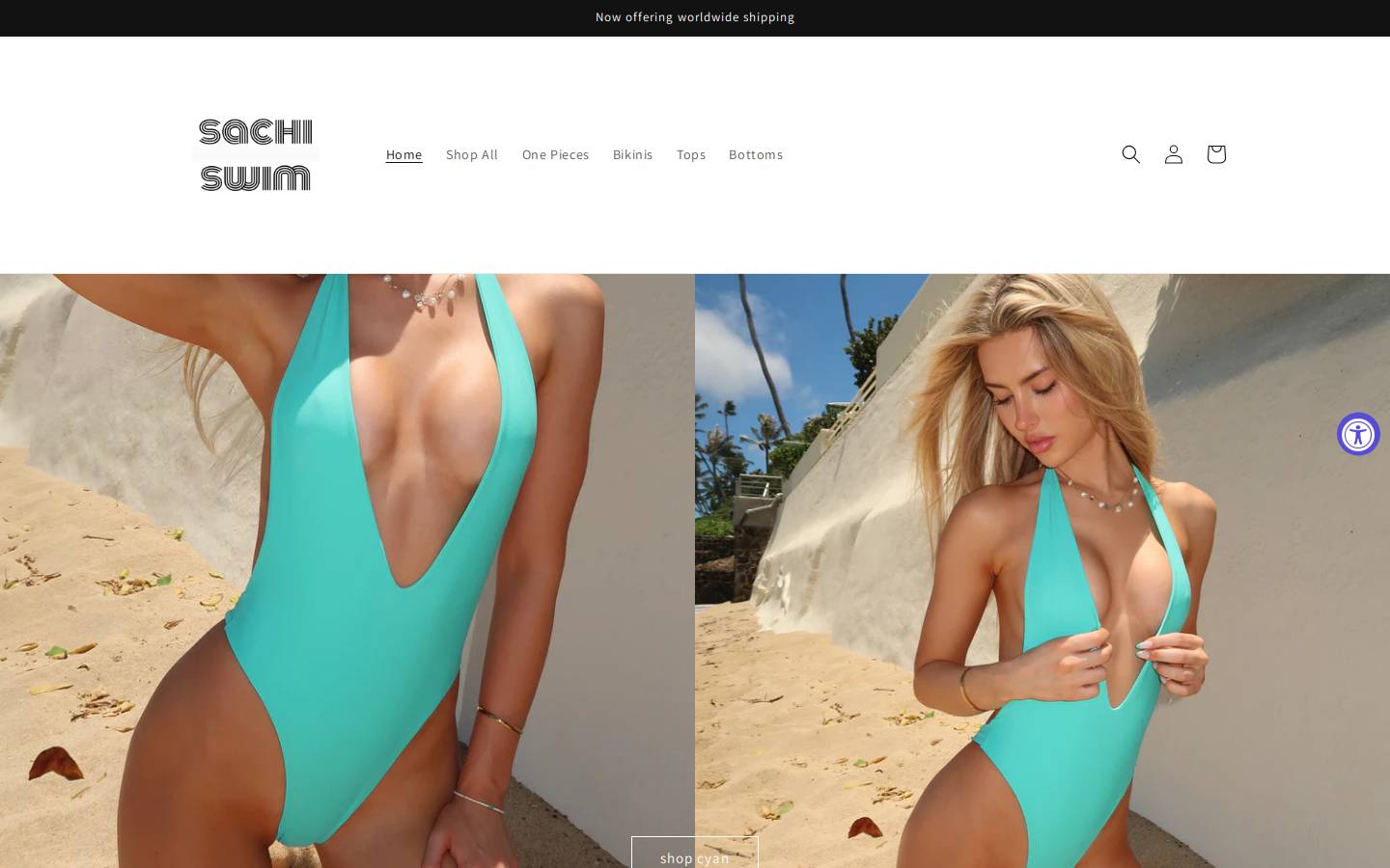 sachiswim.com homepage screenshot