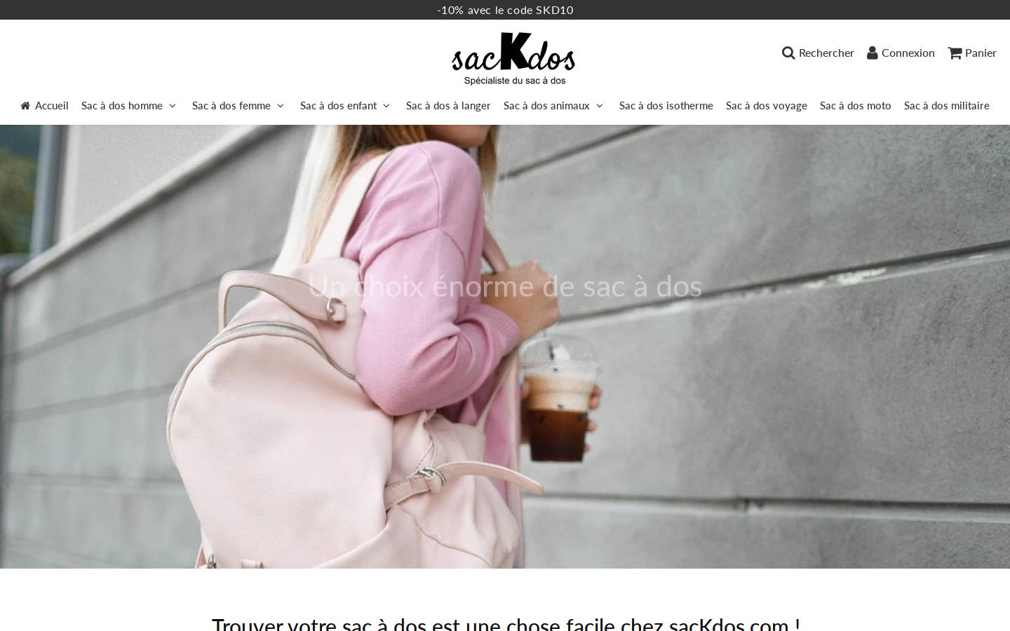 sackdos.com homepage screenshot