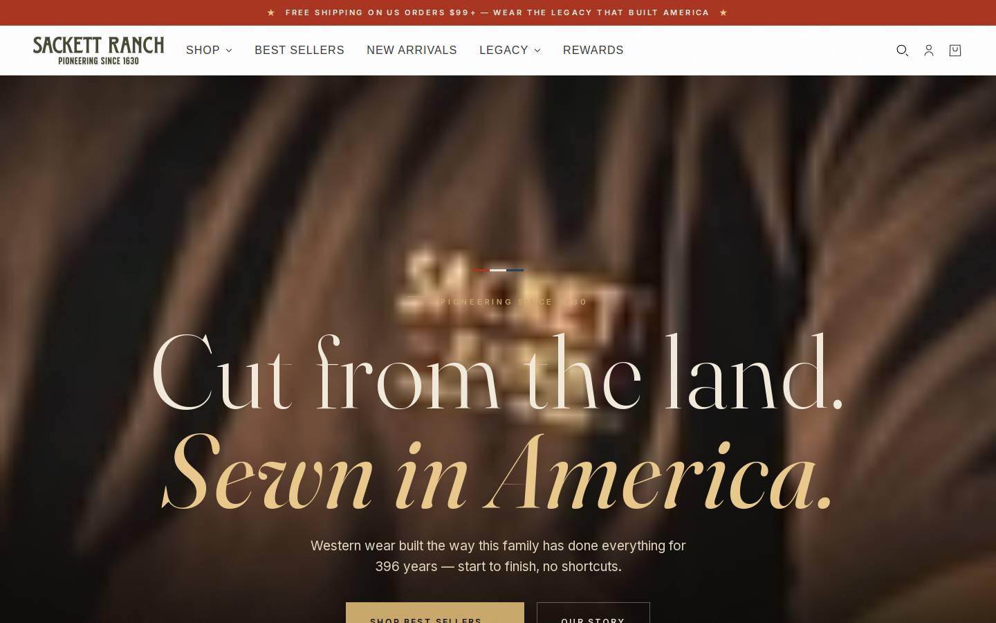 sackett-ranch.com homepage screenshot