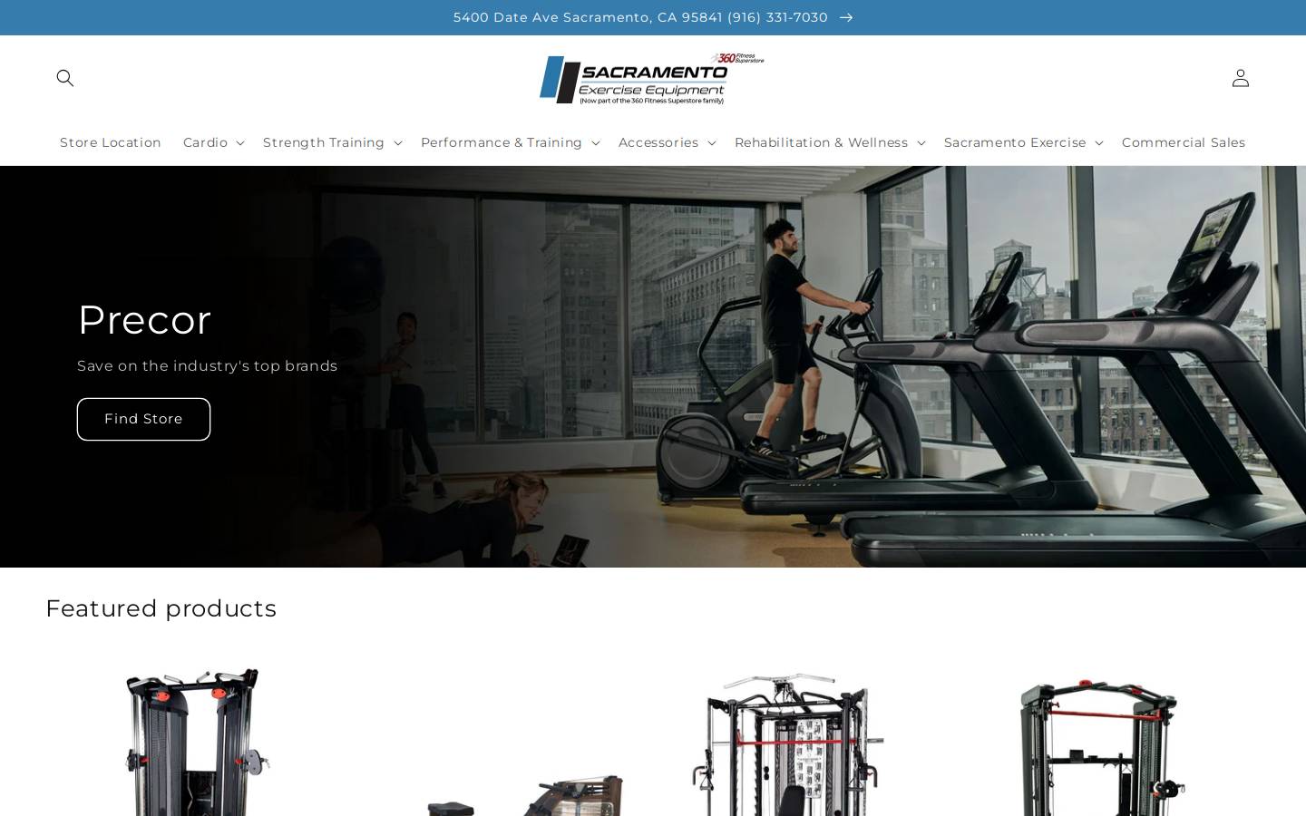 sacramentoexercise.com homepage screenshot