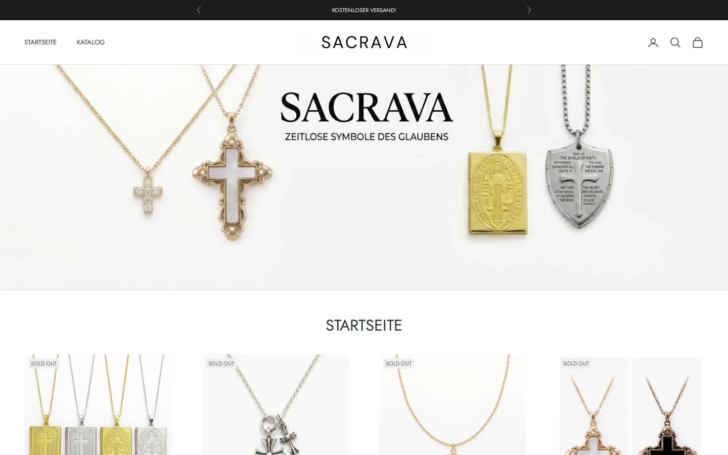 sacrava.com homepage screenshot