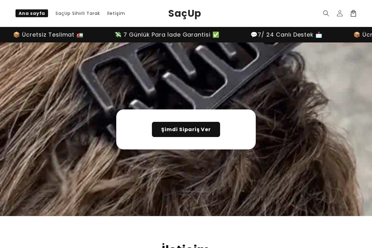 SaçUp homepage screenshot