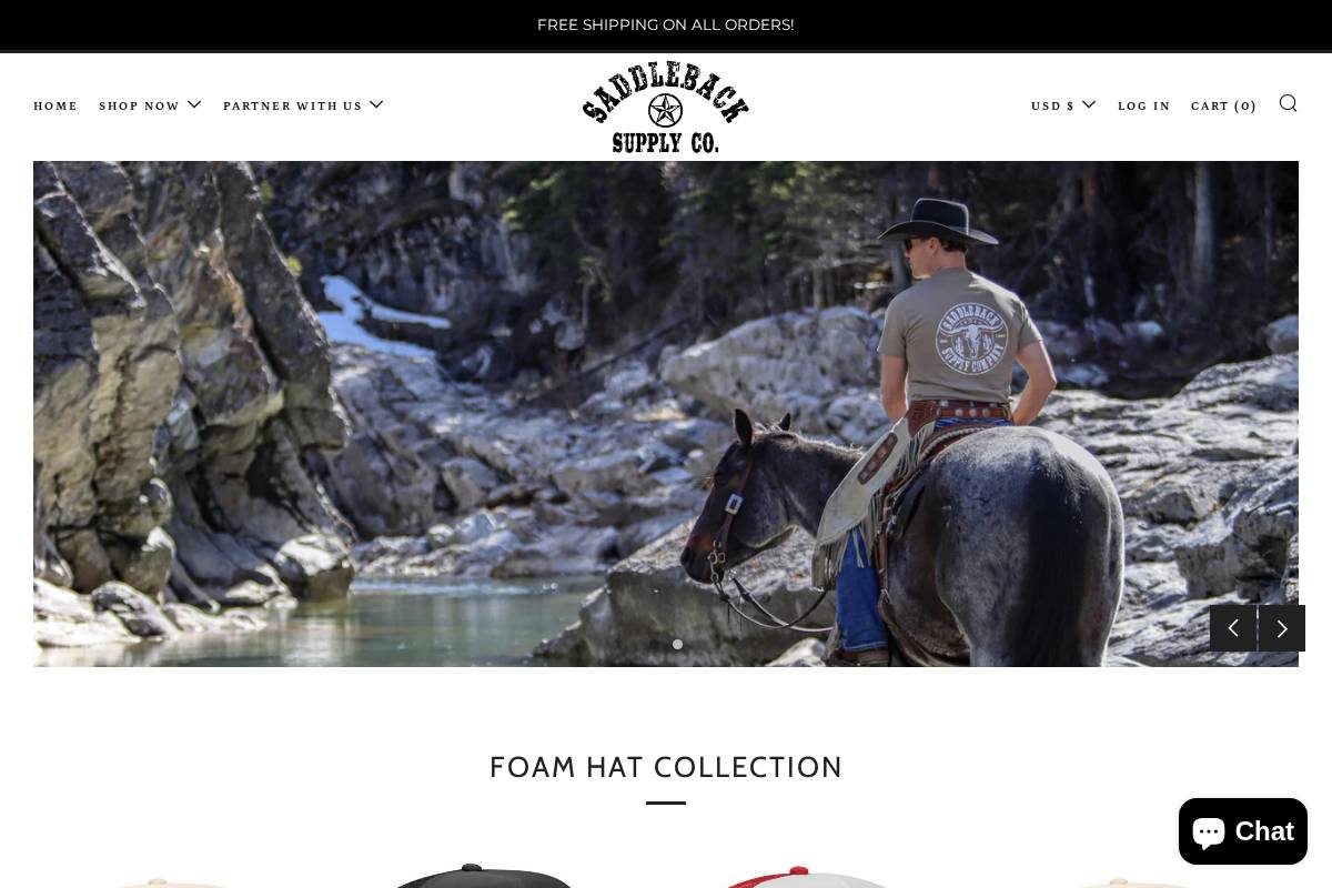 saddlebacksupply.com homepage screenshot