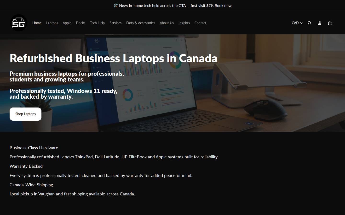 saddlegroup.ca homepage screenshot