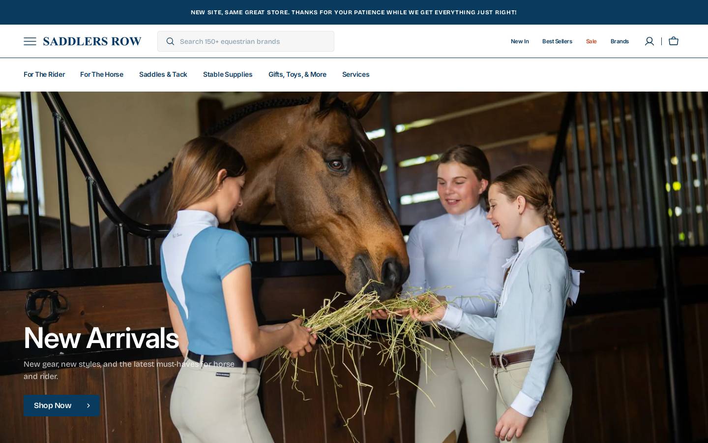 Saddlers Row homepage screenshot