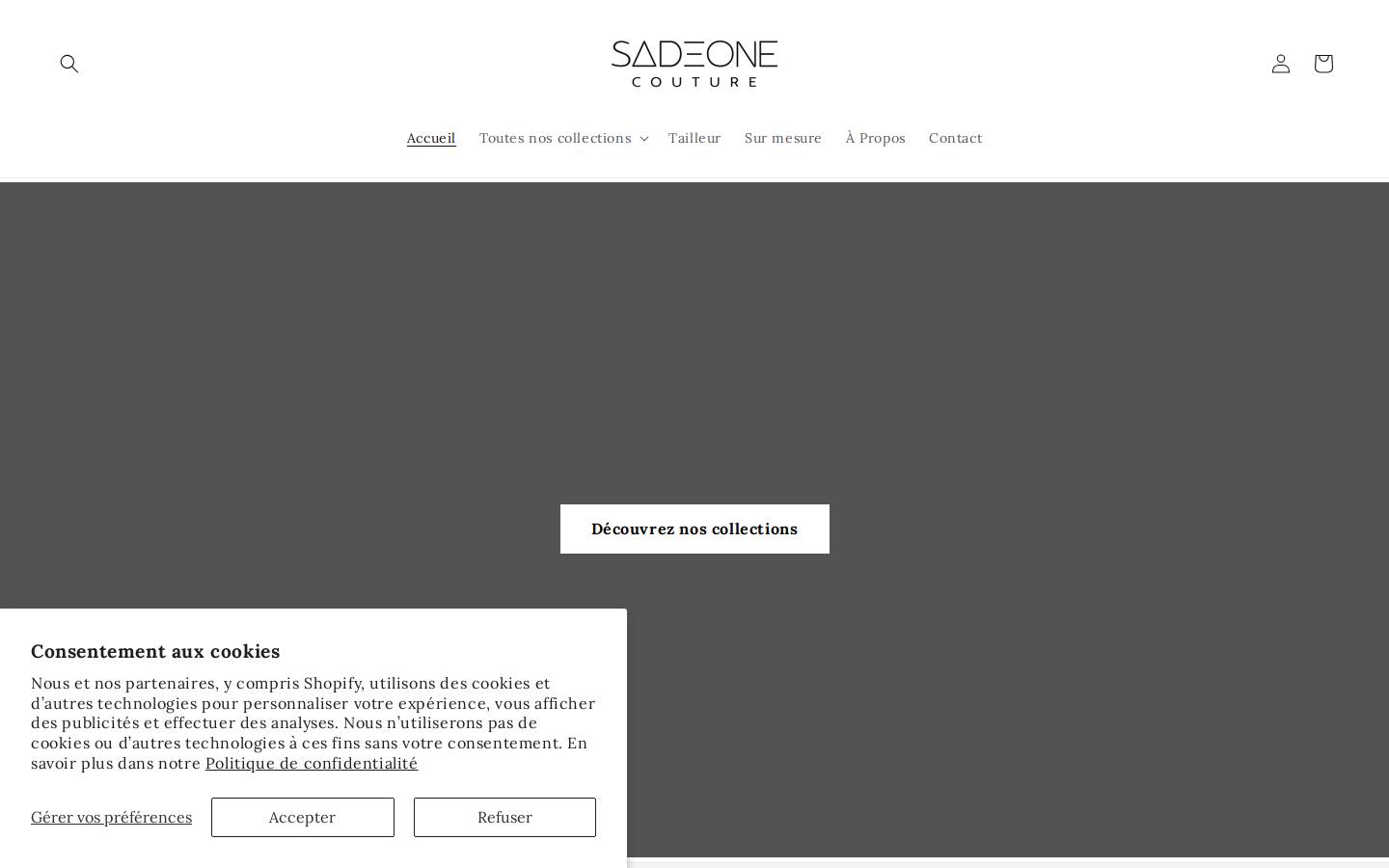 sadeone.com homepage screenshot