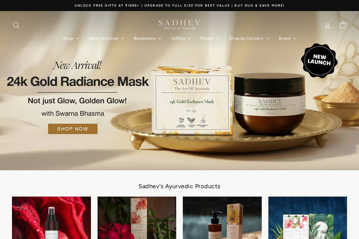 sadhev.com homepage screenshot