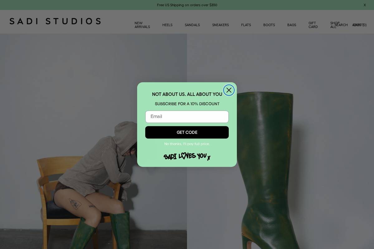 Sadi homepage screenshot