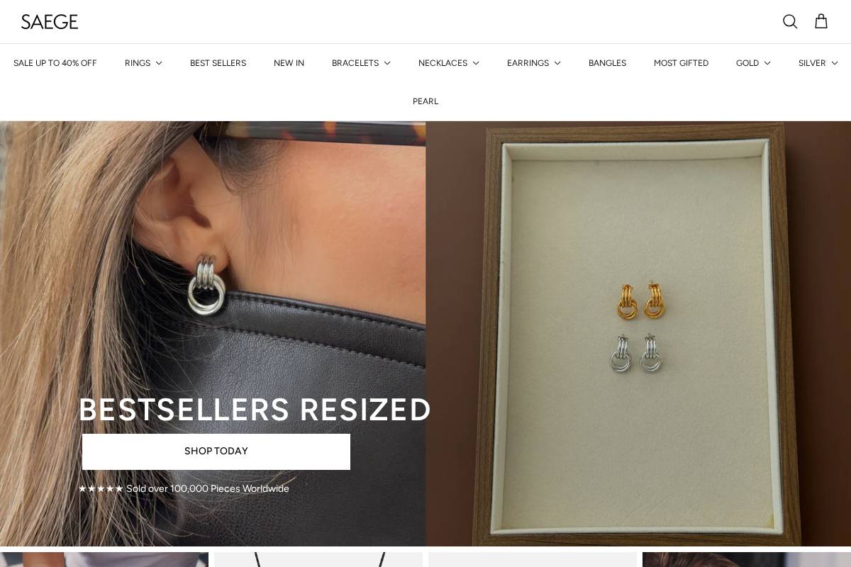 Saege homepage screenshot