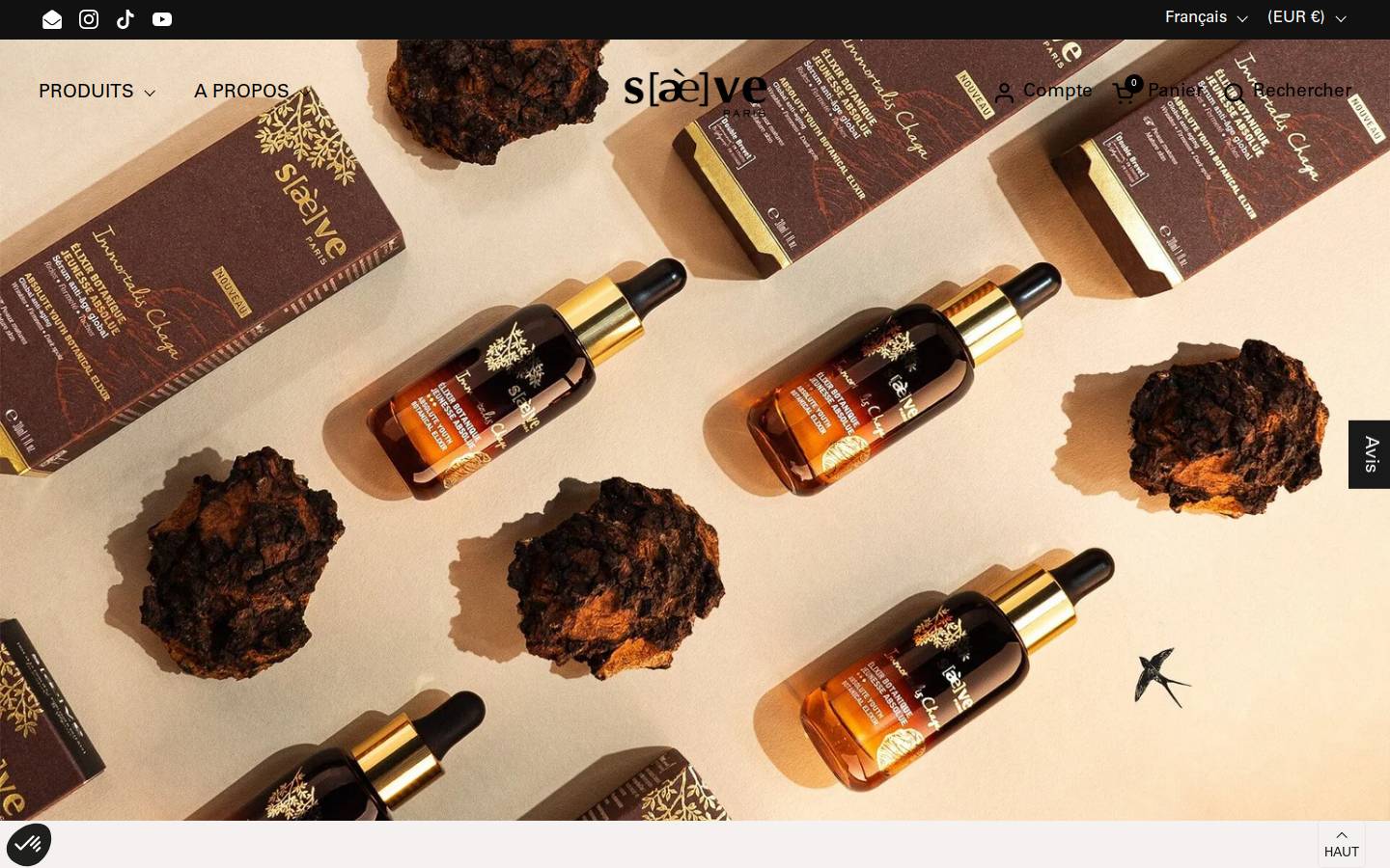 Saeve homepage screenshot
