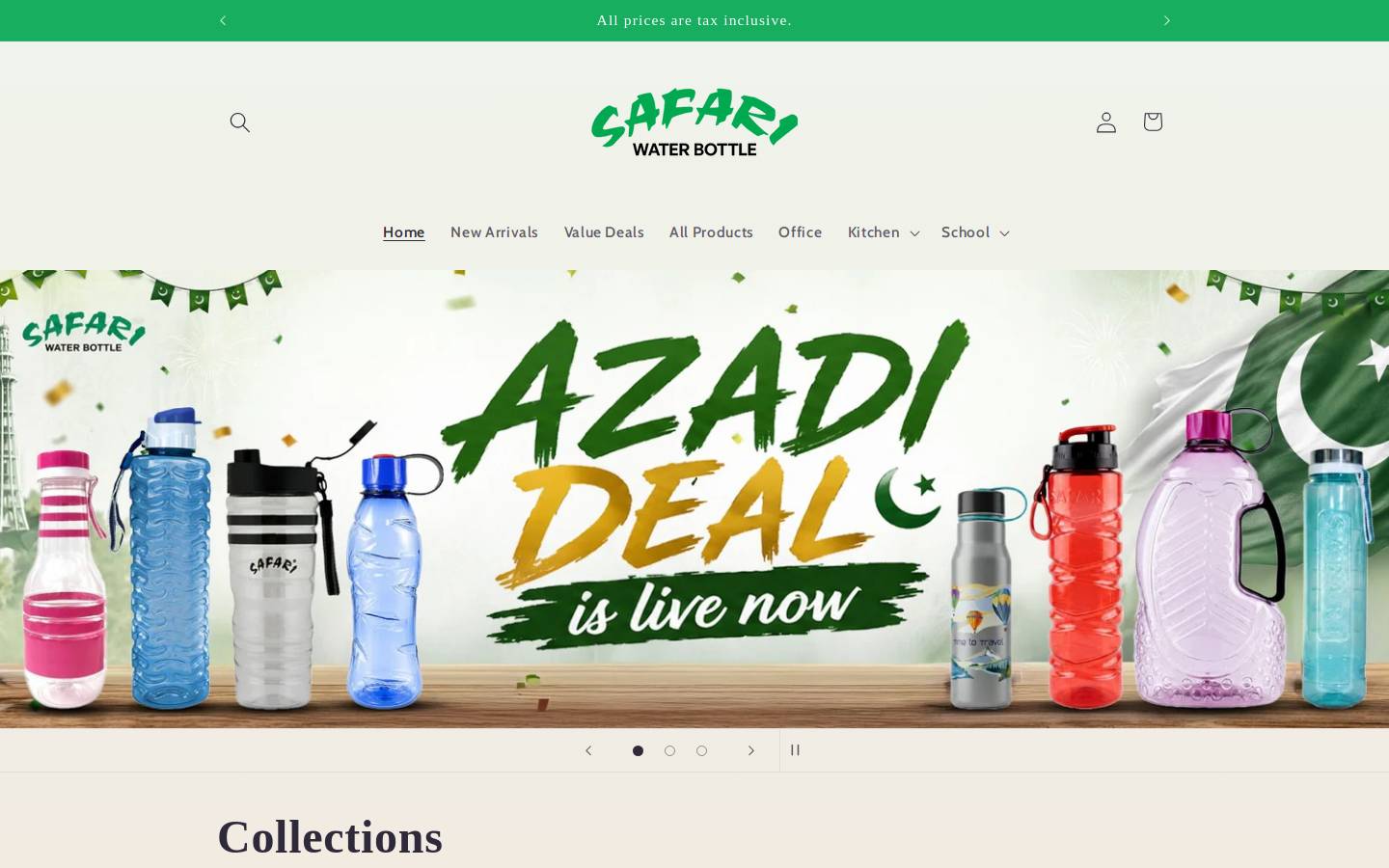 safaribottle.com homepage screenshot