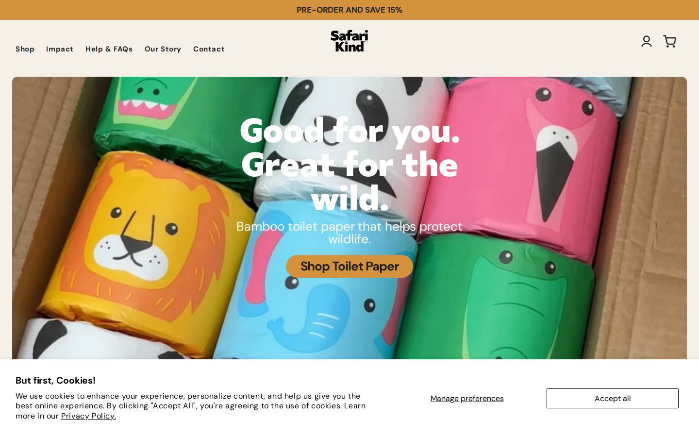 safarikind.com homepage screenshot