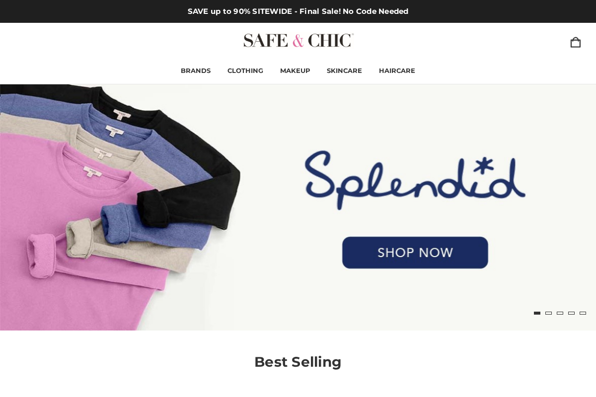 Safe & Chic homepage screenshot