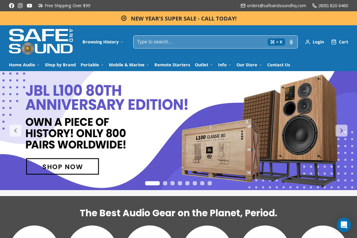 Safe & Sound Inc homepage screenshot