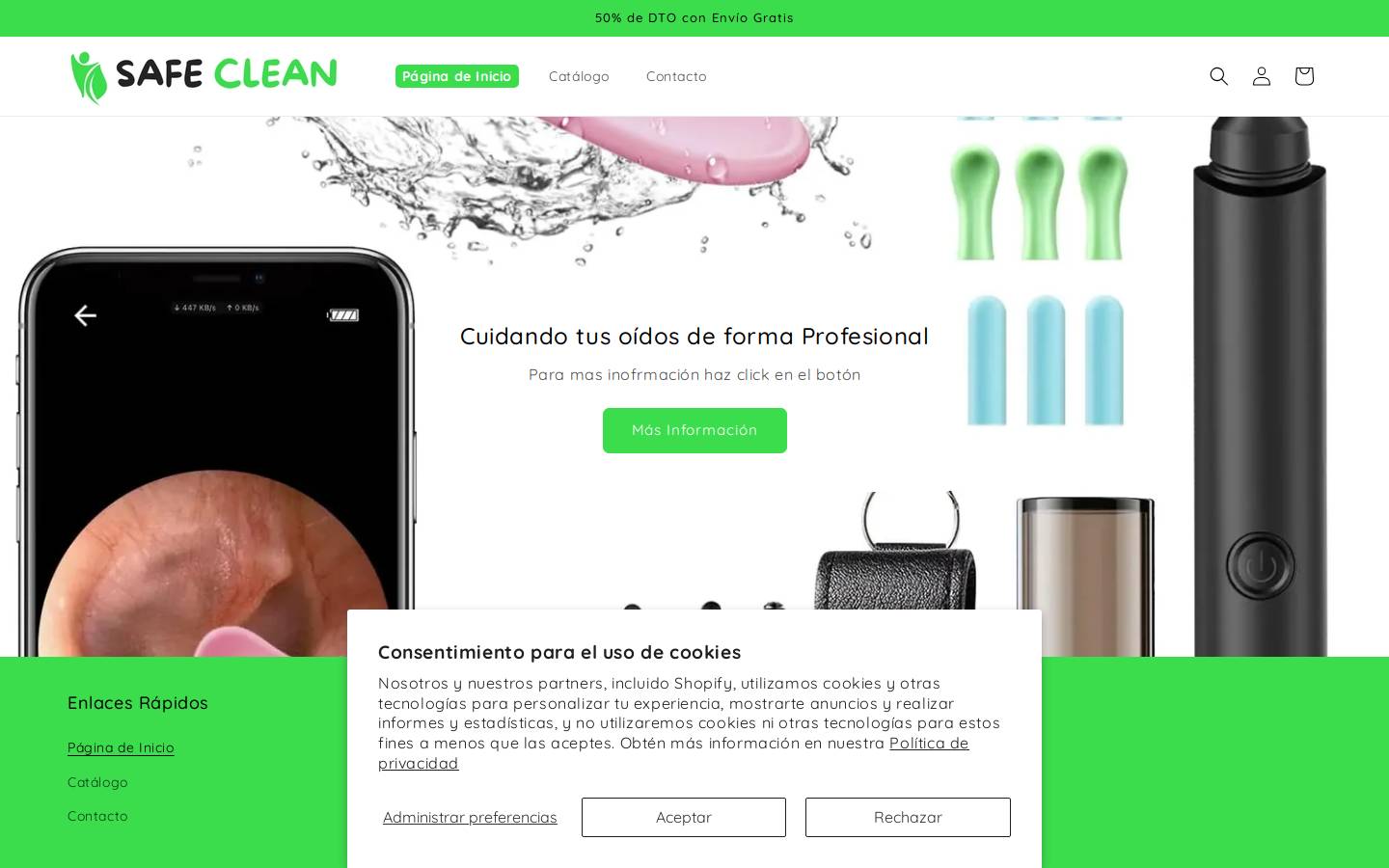 safecleanear.com homepage screenshot