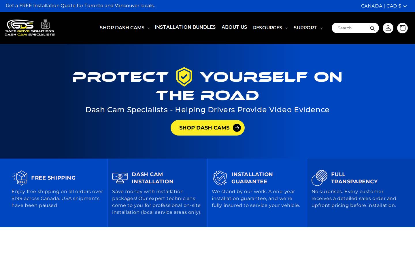 safedrivesolutions.com homepage screenshot