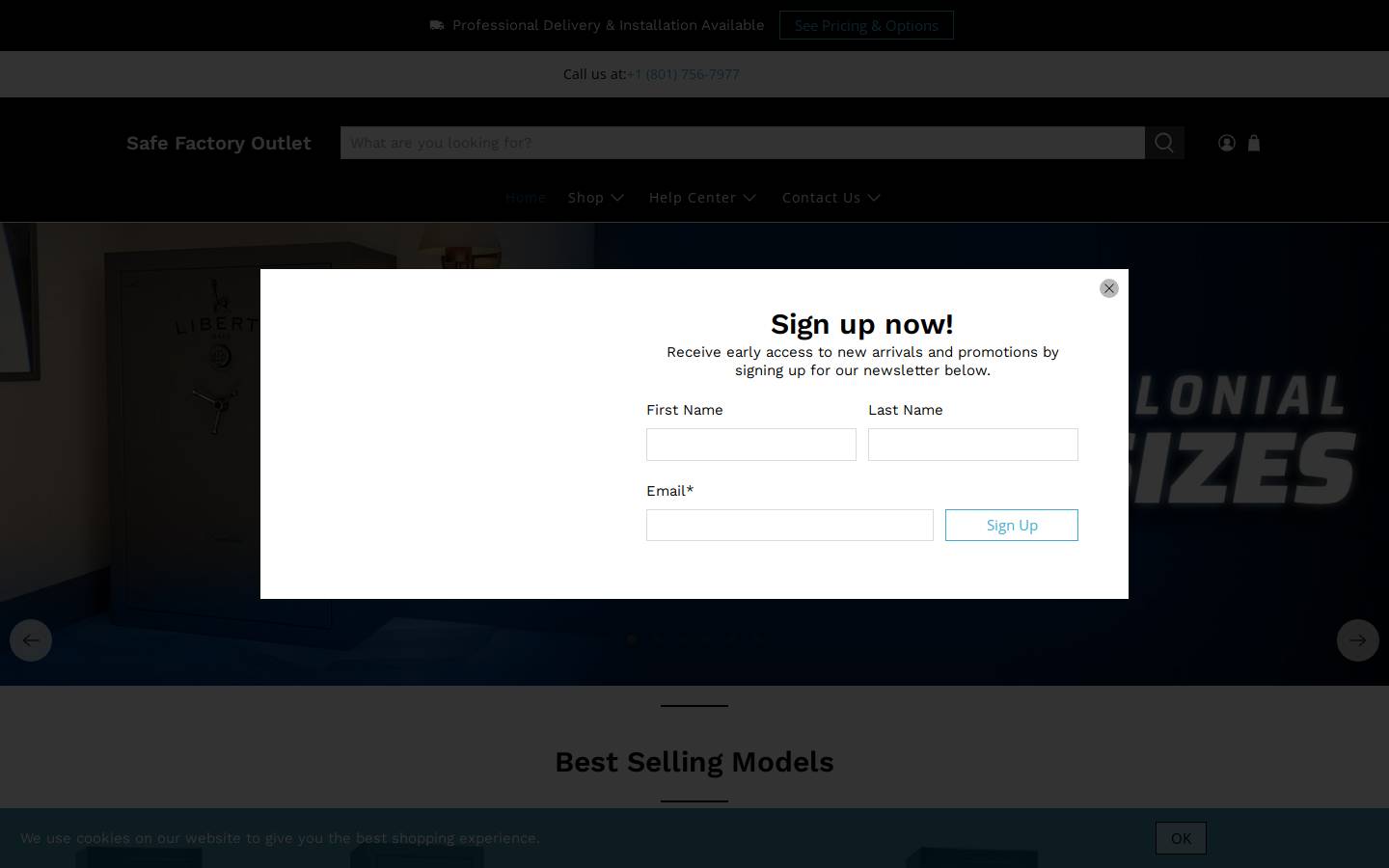 safefactoryoutlet.com homepage screenshot