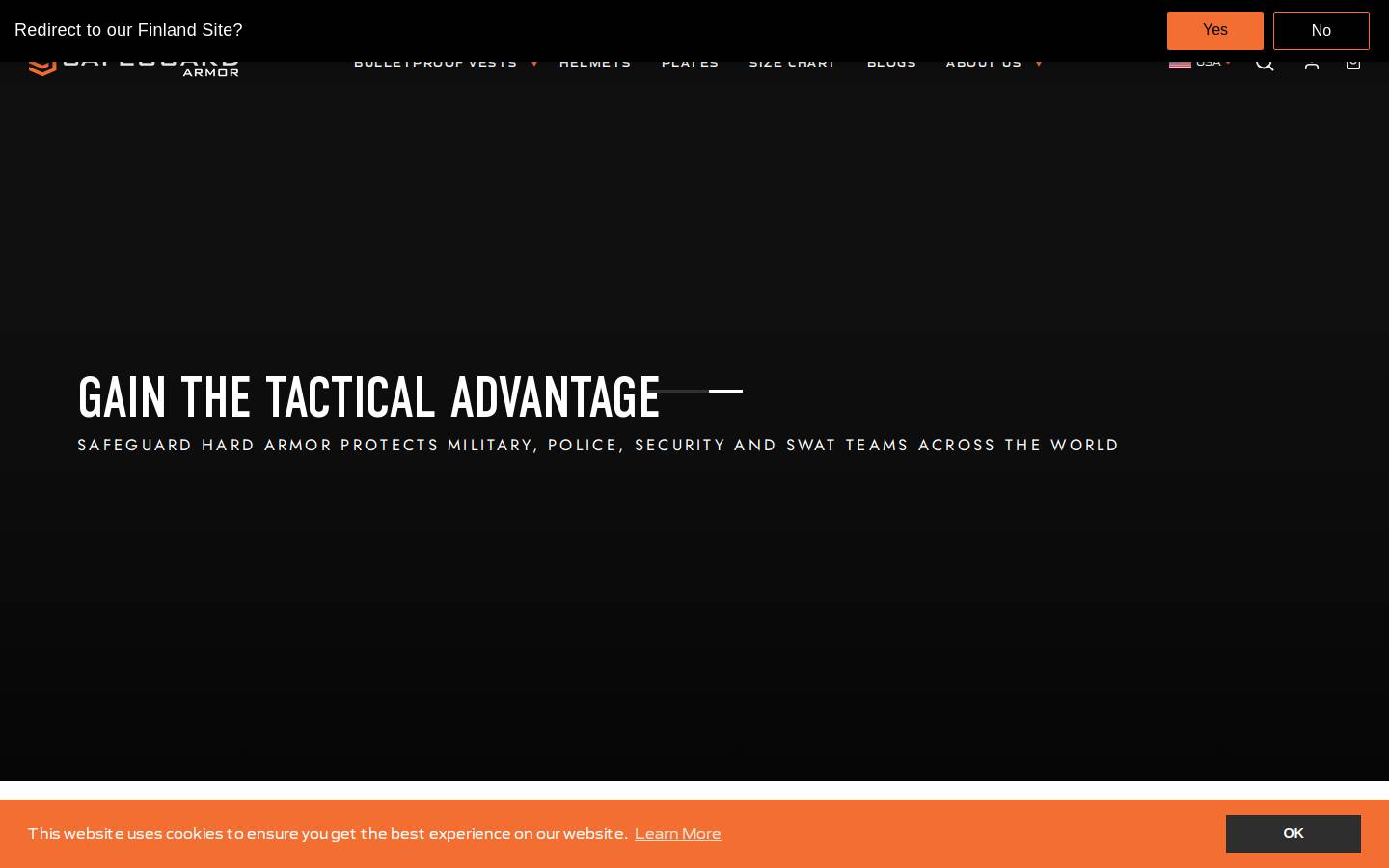 safeguardarmor.com homepage screenshot