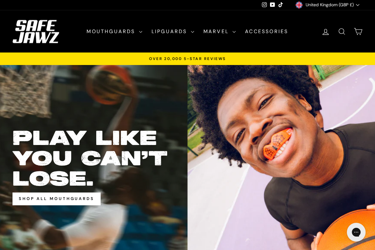 SAFEJAWZ homepage screenshot