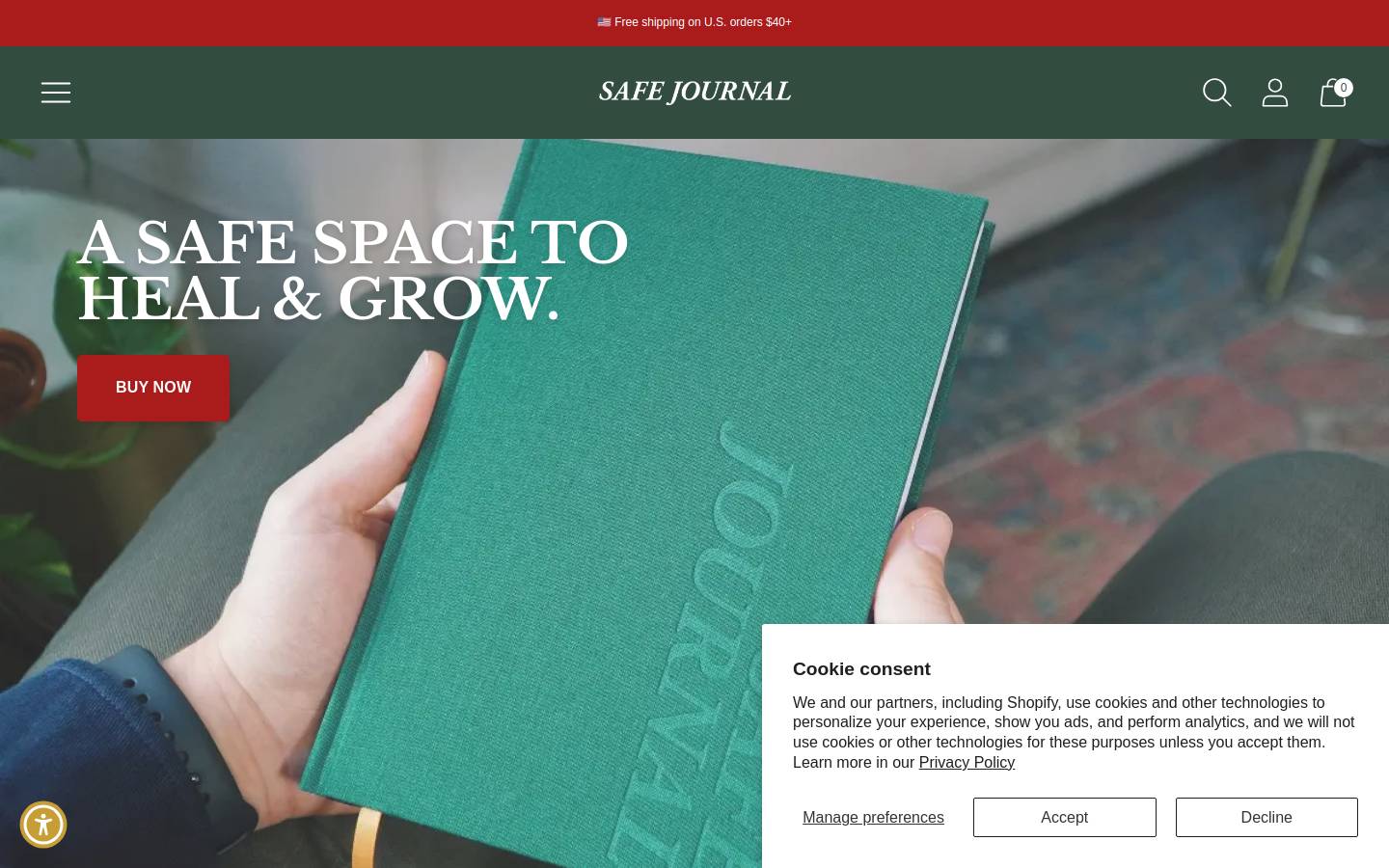 safejournal.com homepage screenshot