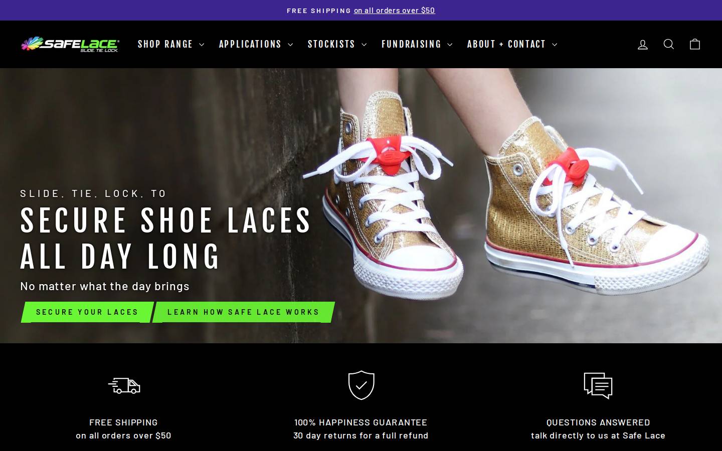 safelace.net homepage screenshot