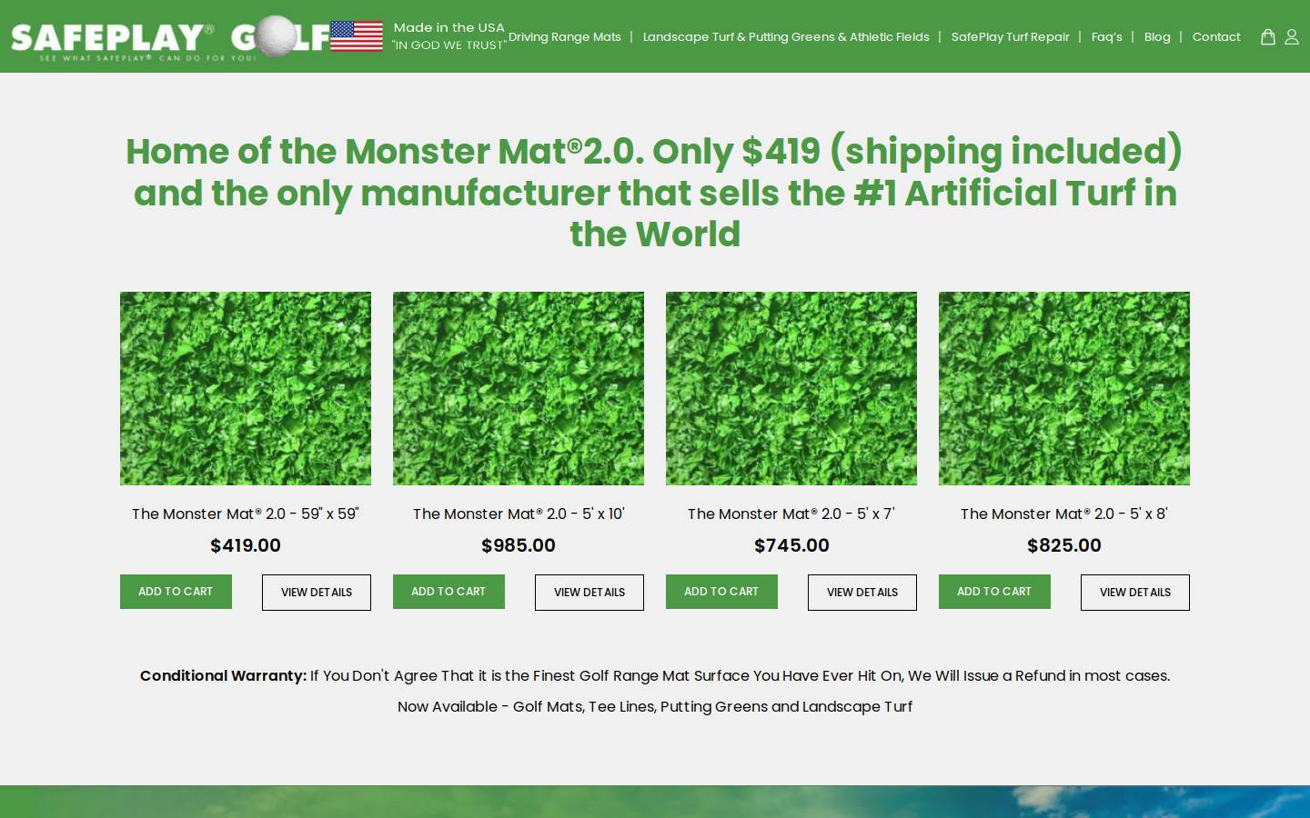 safeplaygolf.com homepage screenshot