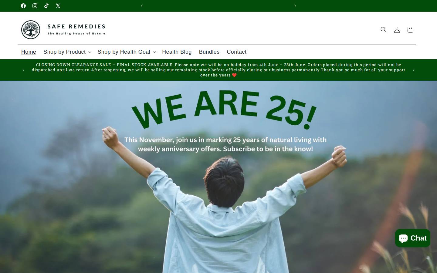 Safe Remedies Ltd homepage screenshot