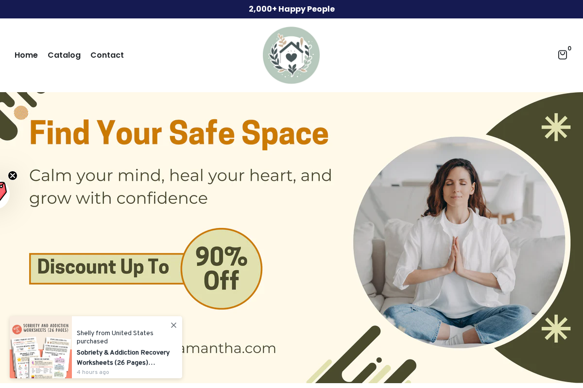 Safe Space with Samantha homepage screenshot