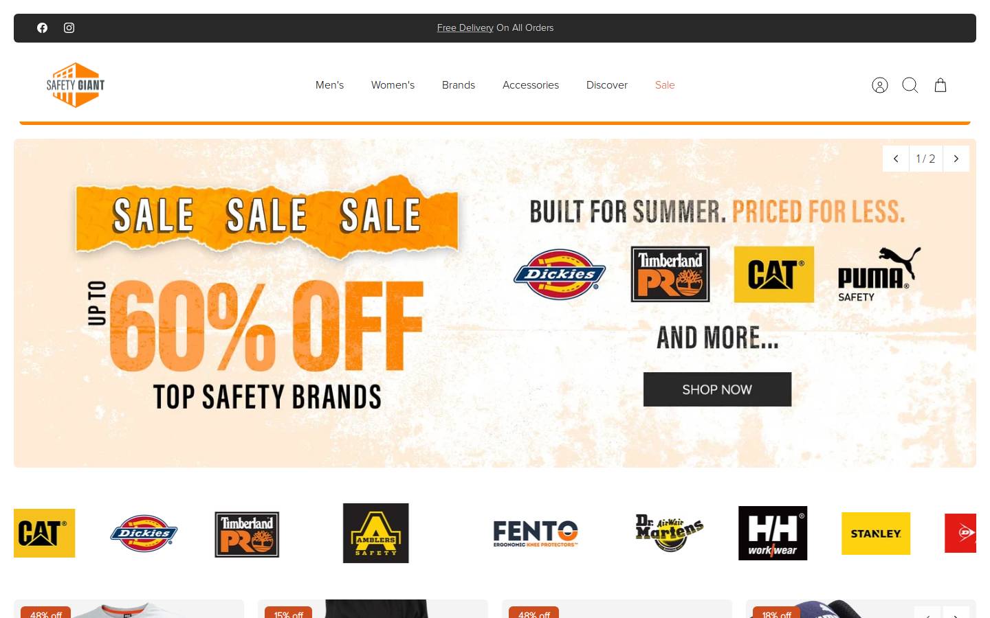 Safety Giant homepage screenshot