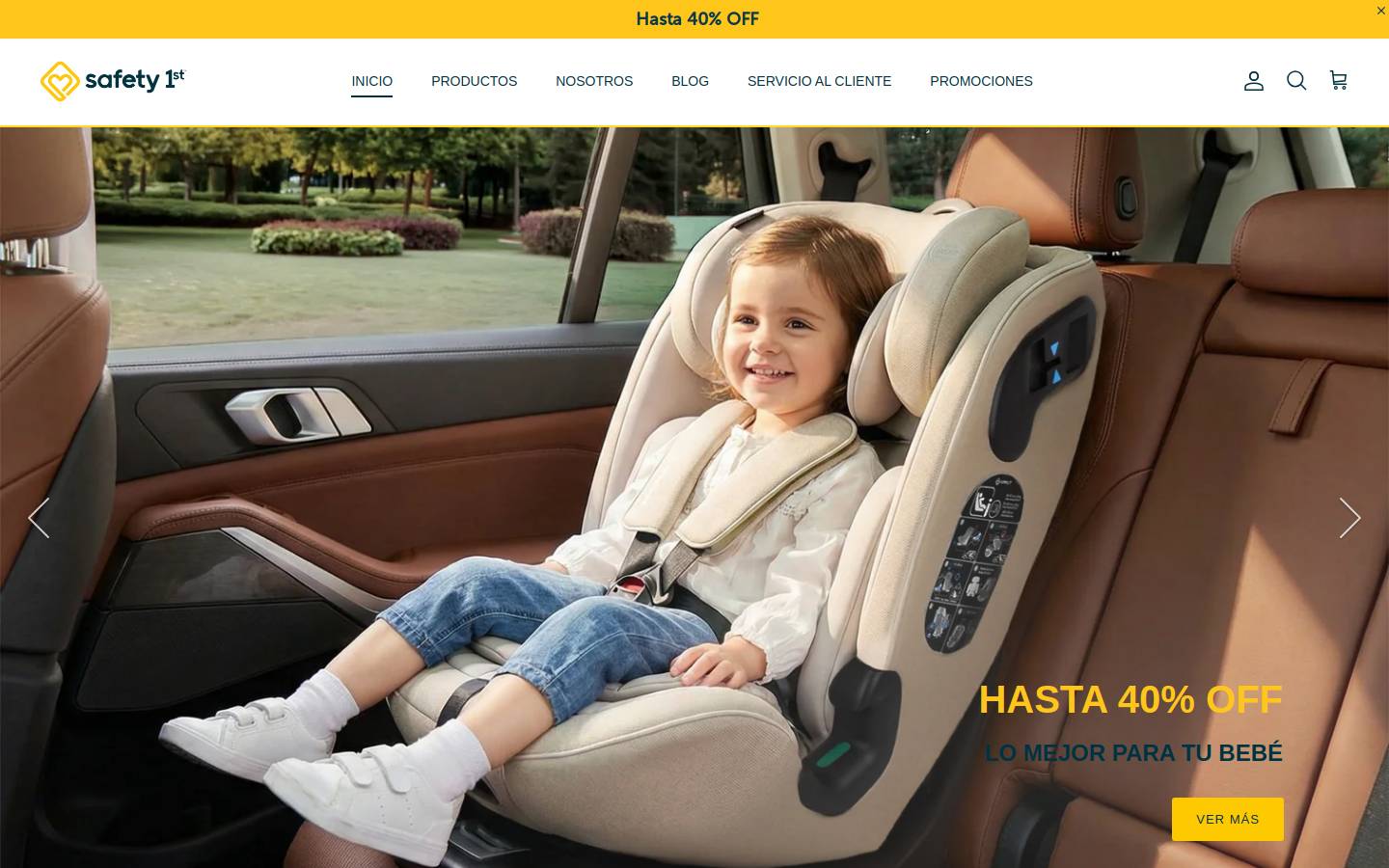 Safety 1st homepage screenshot