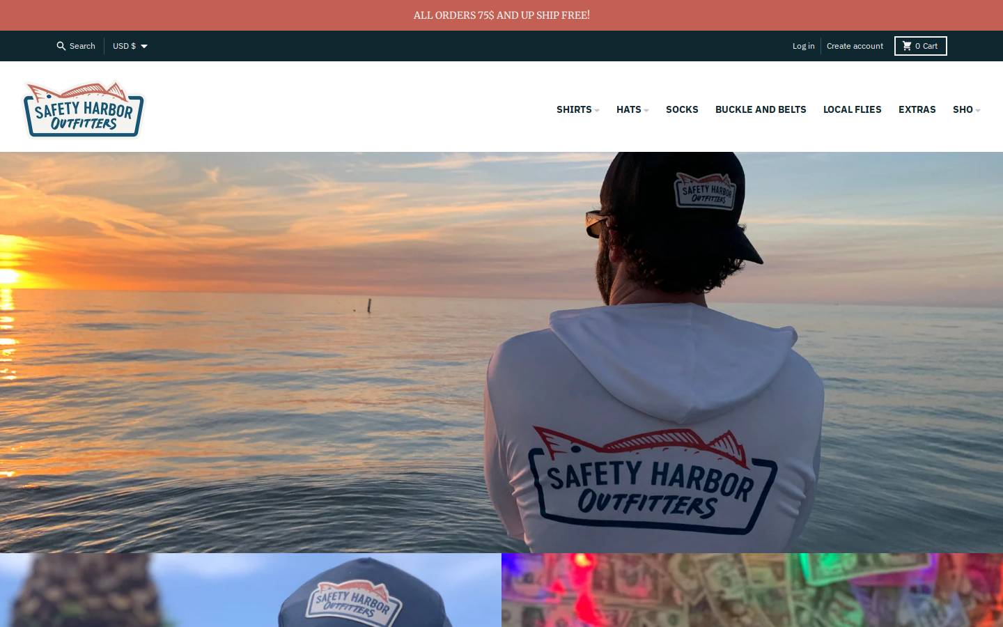 safetyharboroutfitters.com homepage screenshot