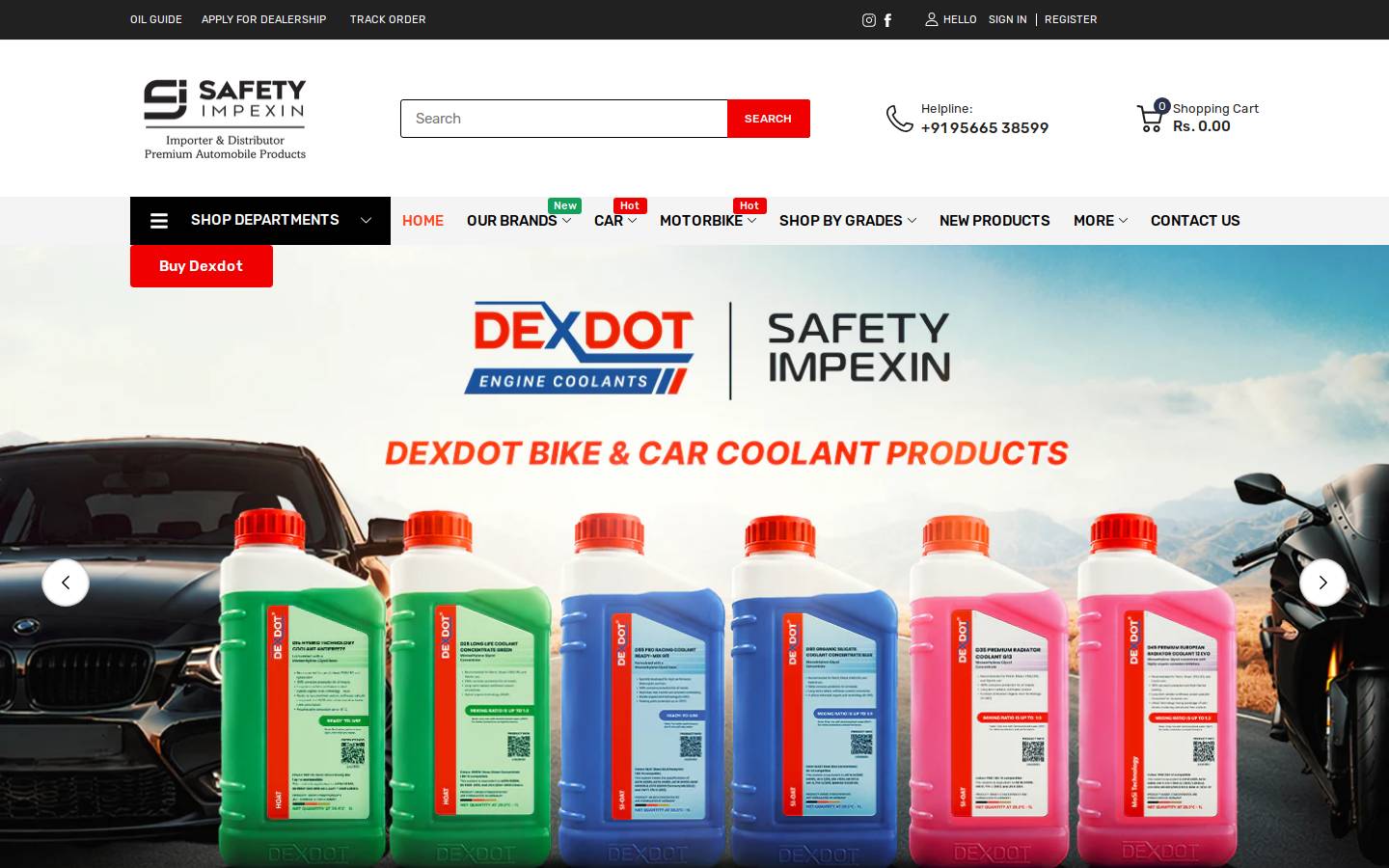 safetyimpexin.com homepage screenshot