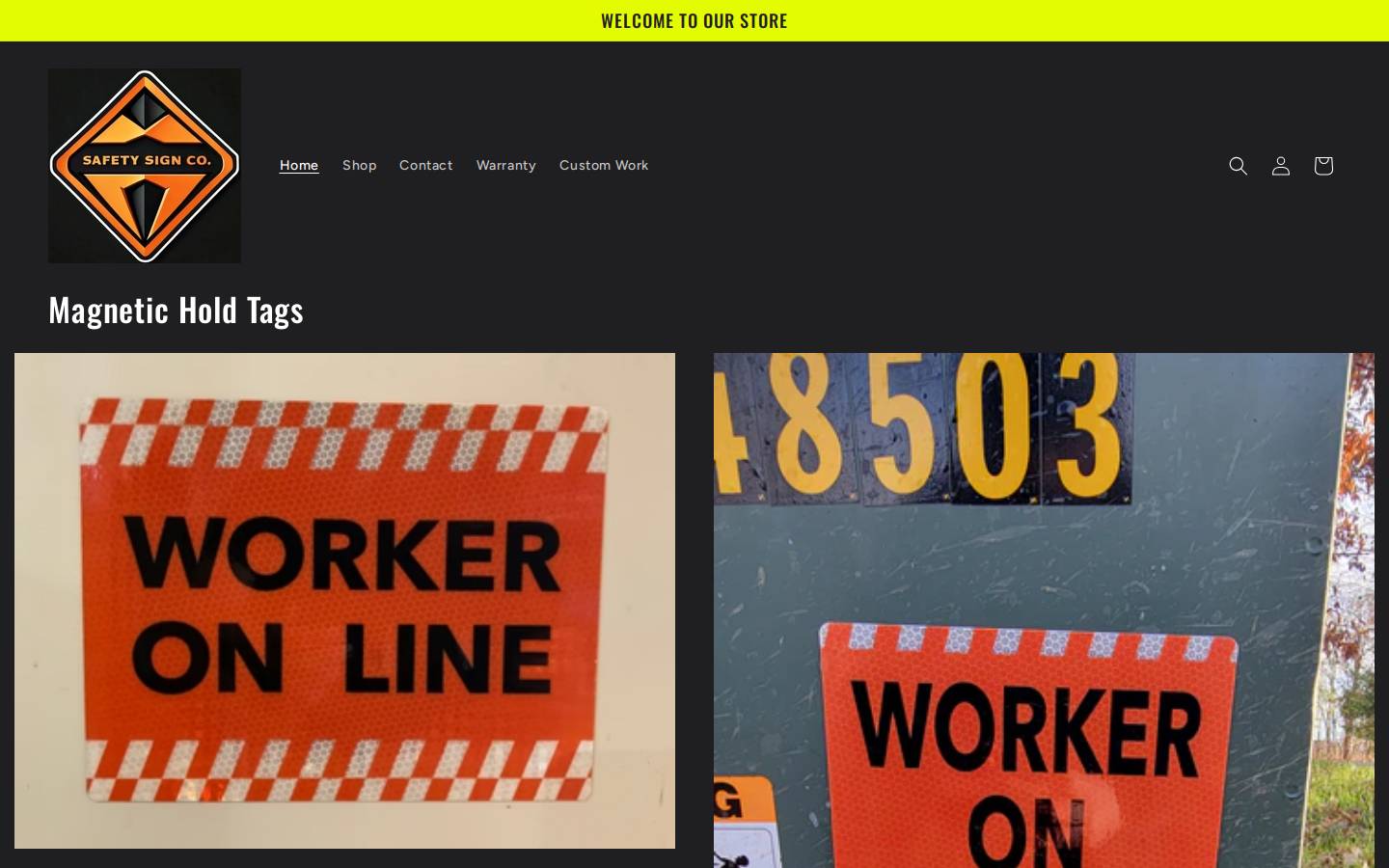 safetysignco.net homepage screenshot