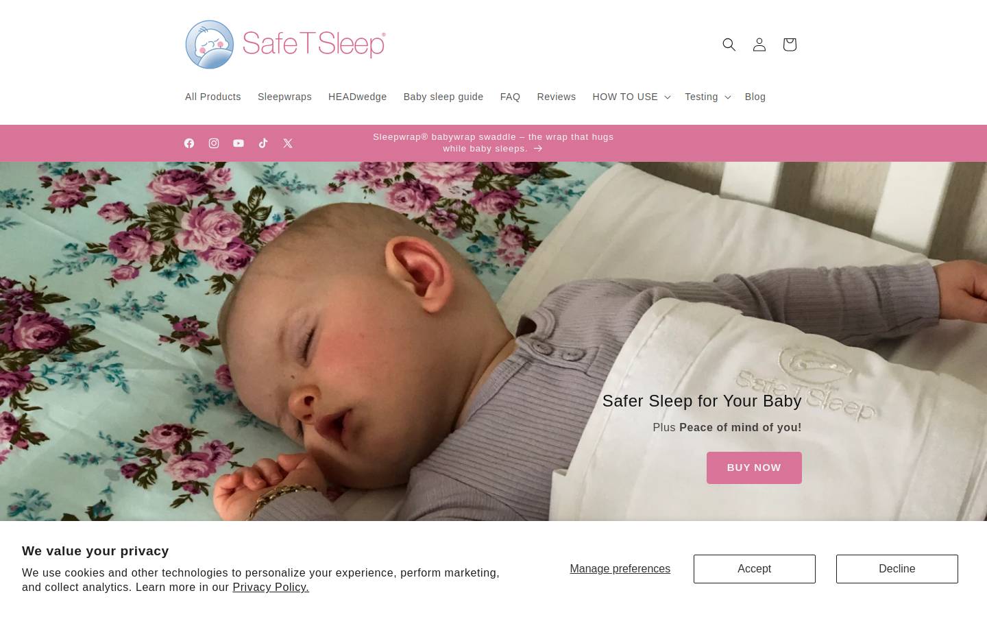safetysleep.co.nz homepage screenshot