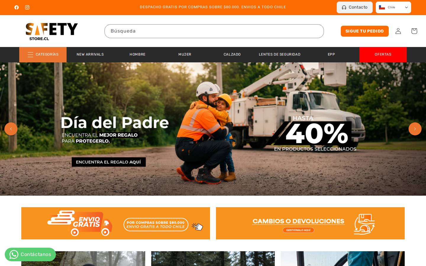 safetystore.cl homepage screenshot