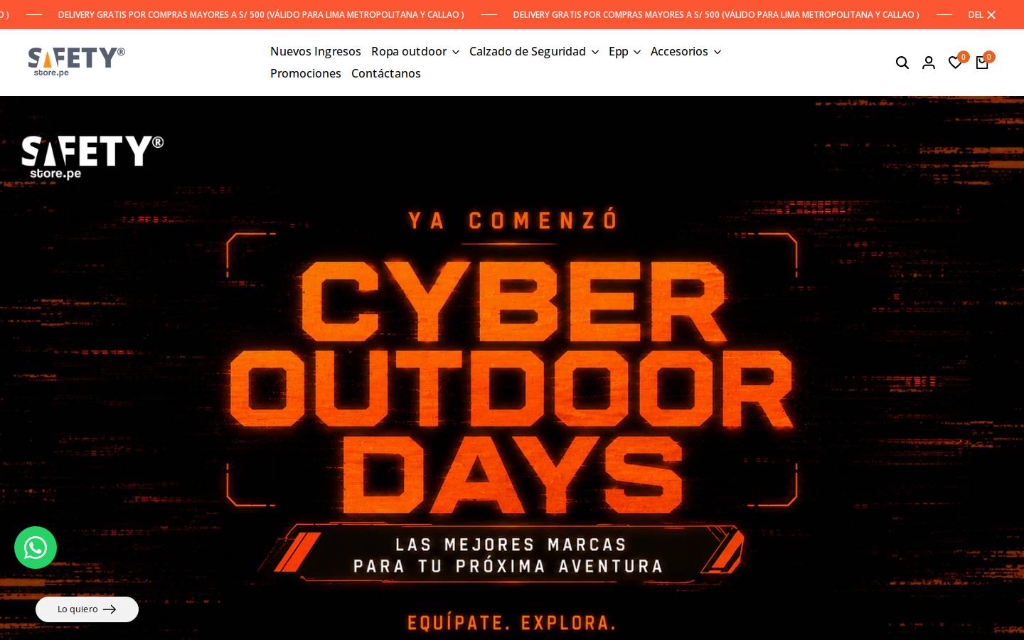 safetystore.pe homepage screenshot