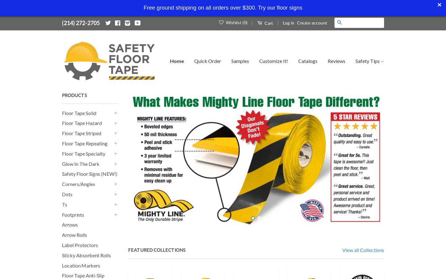 safetywarehouseproducts.com homepage screenshot