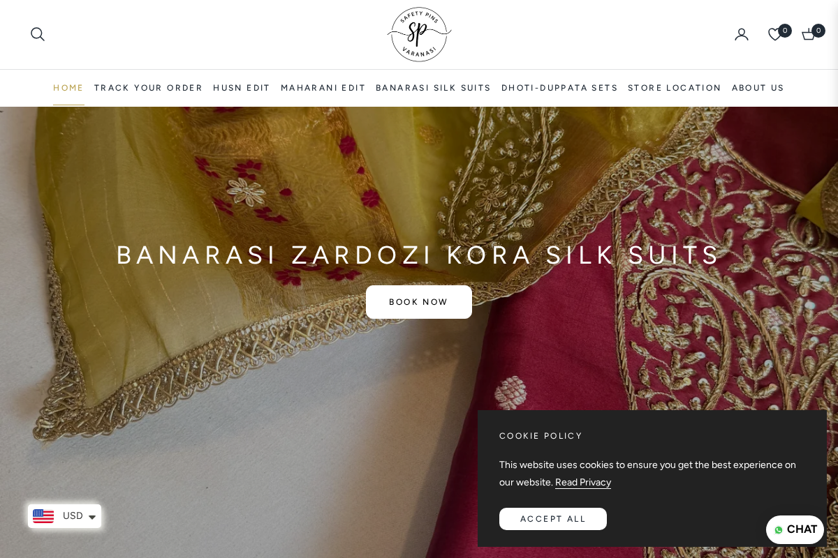 Safetyypins homepage screenshot