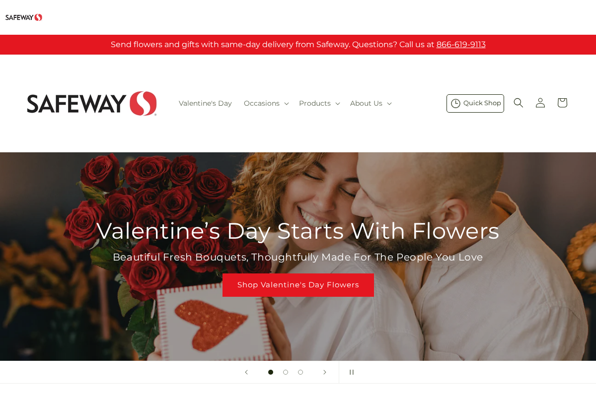 Safewayflowers homepage screenshot