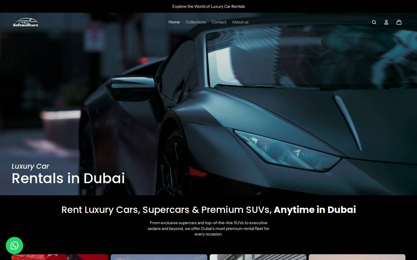 safewellcars.com homepage screenshot