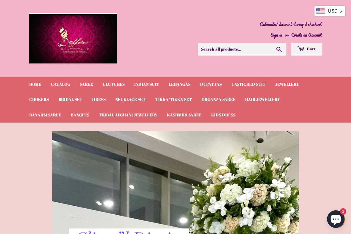 Saffronfashionindia homepage screenshot