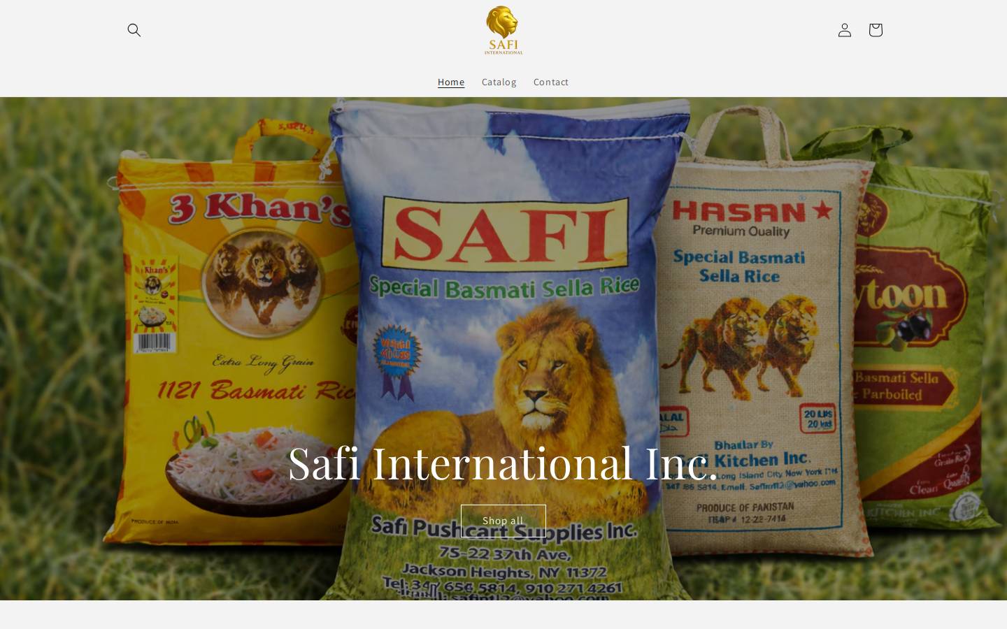 safirice.com homepage screenshot