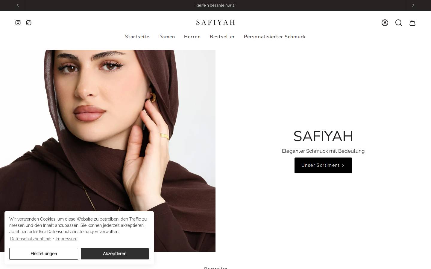 Safiyah homepage screenshot