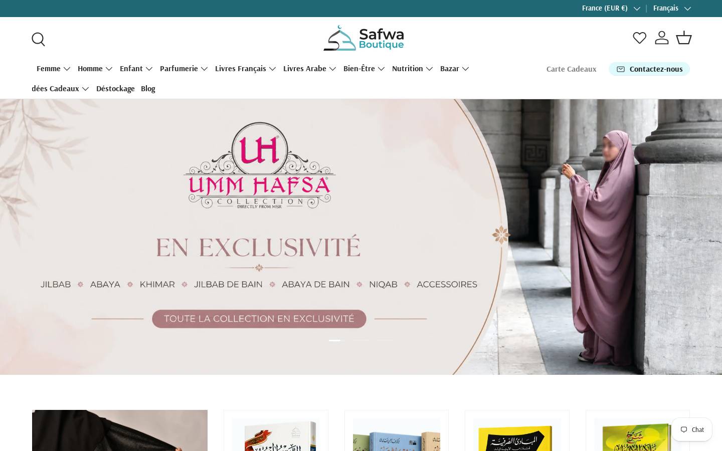 Safwaboutique homepage screenshot
