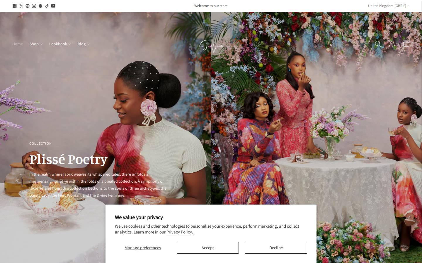 safynaofficial.com homepage screenshot